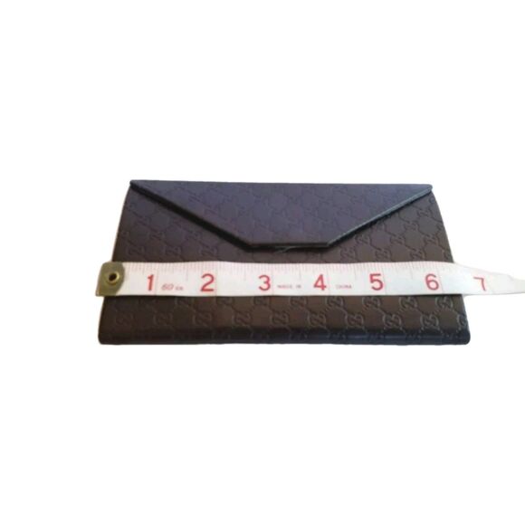 Gucci Sunglass Case Foldable Brown Logo Grey Felt Inside Case Only No Cloth New - Picture 7 of 8